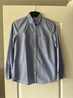 J. Crew Women’s 100% Cotton Light Blue Fitted Top
